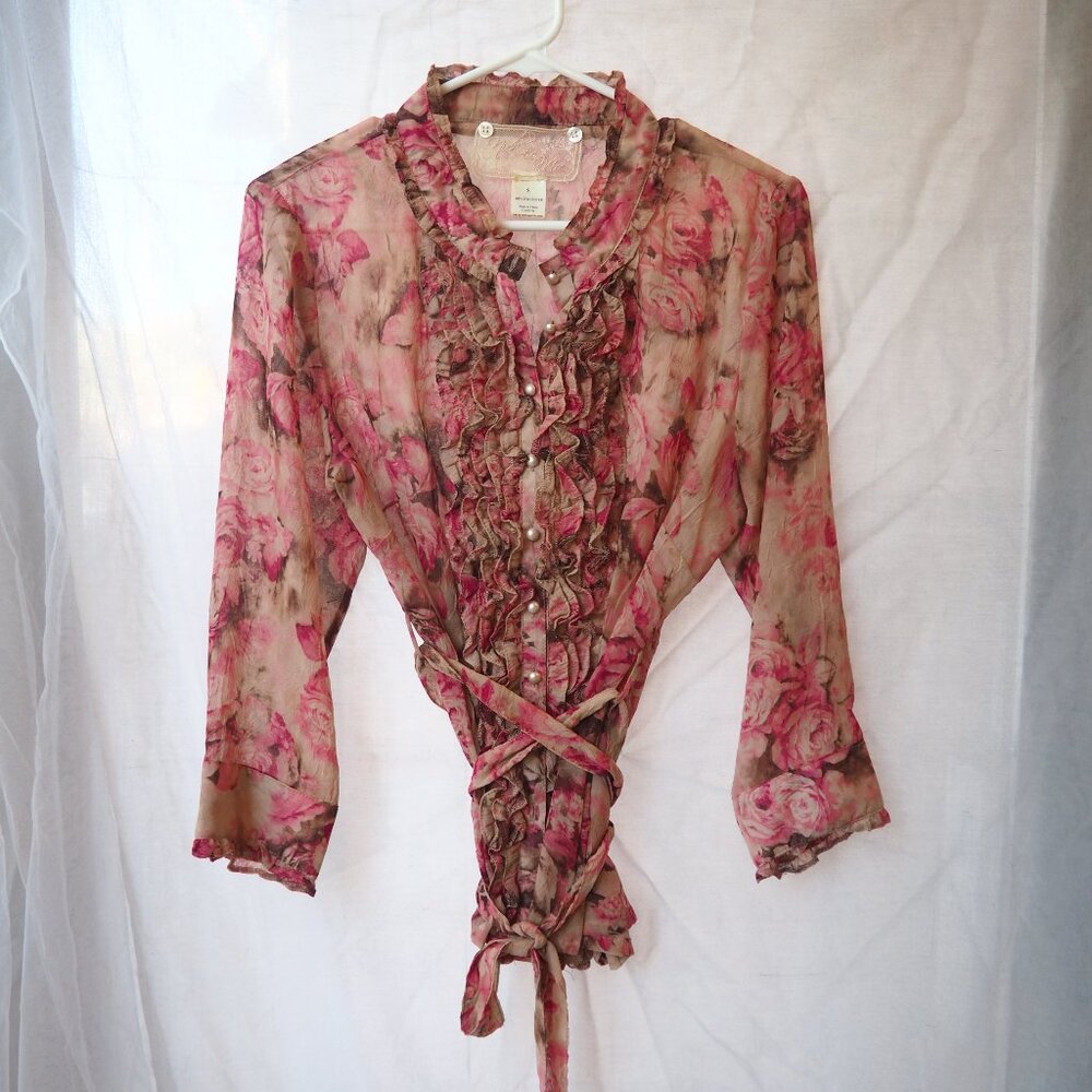 Nick & Mo Long Sleeve Floral Blouse